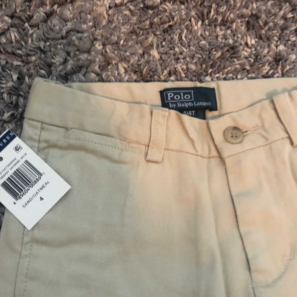 Polo ralph lauren 4t flat front straight khakis pants - Picture 4 of 6